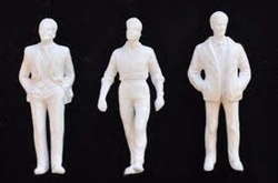 JTT 97126 1/24 Human Figures Unpainted Pkg 3 Male