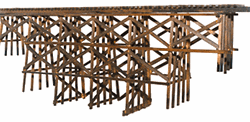 JV Models 2014 HO Wood Timber Trestle Kit