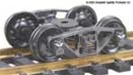 Kadee 556 HO Vulcan Double Truss Sprung Self-Centering Metal Trucks Code 110 33" Ribbed-Back RP-25 Wheels 1 Pair 