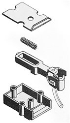 Kadee 816 O Metal Knuckle Coupler w/Plastic Draft Gear Box & Lid Kit 1 Pair