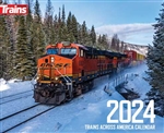 Kalmbach 68208 Trains Across America 2024 Calendar 12 Months Plus Bonus Inside Railroading Section
