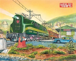 Kalmbach 69018 Classic Toy Trains Lionel GG1 at Lionelville Station Print by Robert Sherman 16 x 20"