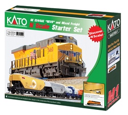 Kato 106-0024 N GE ES44AC GEVO Mixed Freight Starter Set BNSF Railway 6 Cars