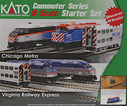 Kato 106-0032 N F40PH Commuter Train Starter Set Metra