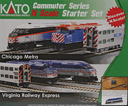 Kato 106-0033 N MP36PH Commuter Train Starter Set Virginia Railway Express