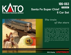 Kato 106-083 N Super Chief 8-Car Set w/ Display Unitrack Santa Fe