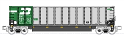 Kato 106-4651 N BethGon Protein Covered Gondola 8-Pack Burlington Northern Set #2 Cascade Green Conspicuity