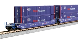 Kato 106-6180 N Gunderson MAXI-IV 3-Unit Well Car 6 53' Containers Pacer Stacktrain 6066