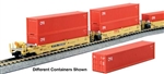 Kato 1066212 N Gunderson Maxi-I 5-Unit Container Well Car w/40' Containers TTX #759364 & Yang Ming Containers
