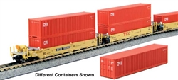 Kato 1066212 N Gunderson Maxi-I 5-Unit Container Well Car w/40' Containers TTX #759364 & Yang Ming Containers