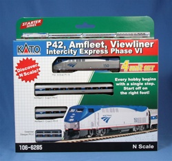 Kato 106-6285 N Amfleet & Viewliner Intercity Express Train-Only Set