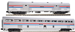 Kato 106-7122 N Hi-Level Step-Down Coach/73' Baggage Set Amtrak Phase III