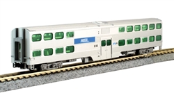 Kato 156-09621 N Nippon-Sharyo Gallery Bi-Level Commuter Coach Lighted Metra Chicago 6192