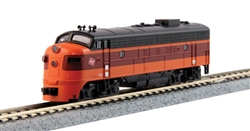 Kato 176-2302-LS N EMD FP7A LokSound and DCC Milwaukee Road 90C orange maroon