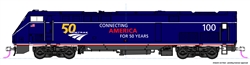 Kato 1766035 N GE P42 Genesis DC Amtrak #100 Midnight 50th Anniversary Logo