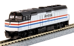 Kato 176-6107 N EMD F40PH As-Built Version DC Amtrak #381 Phase III Black Equal stripes