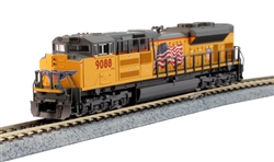 Kato 176-8522-LS N EMD SD70ACe w/ Nose Headlight LokSound and DCC Union Pacific 9088 US Flag
