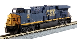 Kato 176-8929 N GE ES44AC GEVO DC CSX Transportation #721 Dark Future