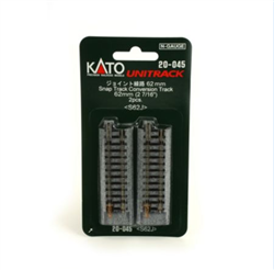 Kato 20-045 N Kato Unitrack to TomyTec/Tomix FineTrack Adaptor 2-1/2" Pkg 2
