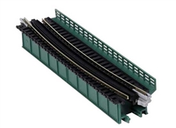 Kato 20-466 N Single-Track Curved Deck-Girder Bridge Code 80 Track Unitrack 17-5/8" Radius 15 Degrees Green