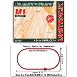 Kato 20-8501 N Unitrack M1 Set Basic Oval Track Starter Set