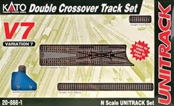 Kato 20-8661 N Unitrack V7 Set Double Crossover Track Set