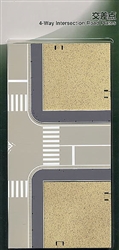 Kato 23-413 N Dio-Town Series Road Plates 4-Way Intersection