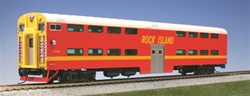 Kato 35-6024 HO Pullman Bi-Level 4-Window Cab-Coach Rock Island #CC115