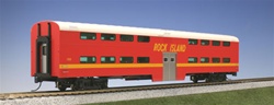 Kato 35-6034A HO Bi-Level 4-Window Cab/Coach Rock Island #157