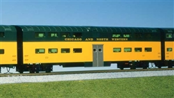 Kato 35-6043 HO Pullman Bi-Level 6-Window Coach Chicago & North Western Green