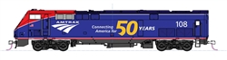 Kato 376115 HO GE P42 Genesis Standard DC Amtrak #108 50th Anniversary Phase VI