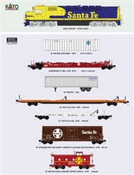 Kato KMT001 N Kato Micro-Trains SDP40F and 1980s Freight Cars Bundle DC Santa Fe