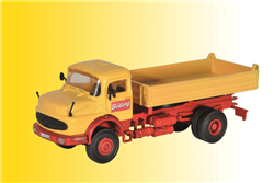 Kibri 14100 HO Mercedes-Benz Low-Side Dump Truck w/Round Hood Kit Bolling Yellow Red German Lettering