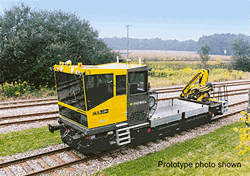 Kibri 16100 HO MOW Equipment Nonpowered Kits SKL Bullok Maintenance Vehicle w/Crane Yellow