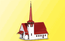 Kibri 36815 Z Church with Red Roof Kit