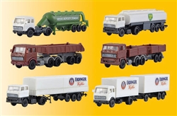 Kibri 36980 Z Mercedes-Benz & DAF Semi Tractor & Trailer Set Kit 6 Different Tractor/Trailer Kits