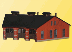 Kibri 39452 HO 3-Stall Roundhouse/Engine Shed Kit