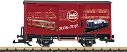 LGB 40505 G 2-Axle Steel Boxcar LGB 50th Anniversary 2008-2018 Model Graphics