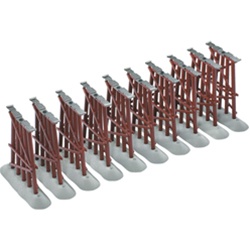 Lionel 612038 O FasTrack Elevated Trestle 10 Pieces All 5-1/2" Tall