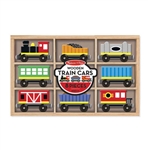 Melissa & Doug 5186 Wooden Train 8-Car Set