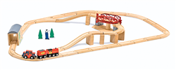 Melissa & Doug 704 V Swivel Bridge Wooden Train Set