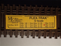 Micro Engineering 12-130 O Code 12-5 2-Rail Weathered Flex Track Pkg 6