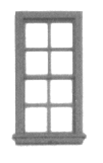 Micro Engineering 80-064 HO Windows 8-Pane 28 x 64" Pkg 8