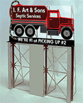 Micro Structures 1281 HO I.F. Art & Sons Roadside Billboard 2.45 x 4.30" Suitable for HO/O Scales