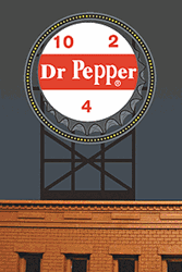 Micro Structures 2681 Dr. Pepper Animated Neon Billboard