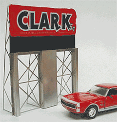 Micro Structures 2981 Clark Bar Animated Neon Billboard