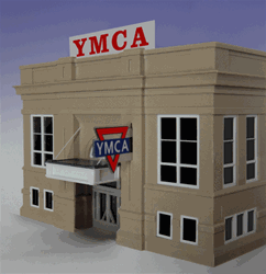 Micro Structures 30971 Animated Neon Sign YMCA Combo Kit Large Logo & Name