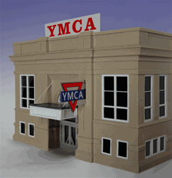Micro Structures 30972 Animated Neon Sign YMCA Combo Kit Small Logo & Name