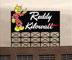 Micro Structures 3682 N Reddy Kilowatt Animated Neon Billboard