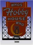 Micro Structures 441402 Who's Hobby House Animated Neon Billboard Light Works USA Small for HO & N Scales 2-3/16 x 1-3/4" 5.6 x 4.5cm 502-441402